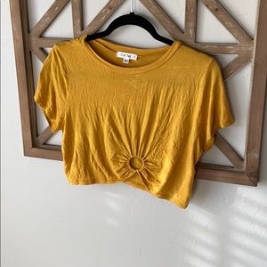 CLE LUV, yellow, crop top